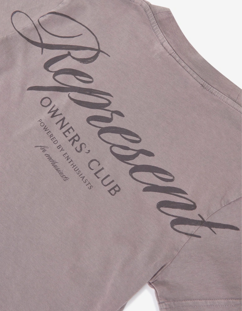 REPRESENT Kids Mini Owners Club Script T-Shirt in Brown