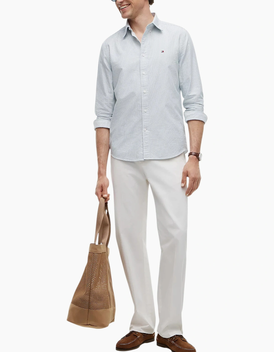 Tommy Hilfiger Mens Oxford Shirts Long Sleeve Cotton