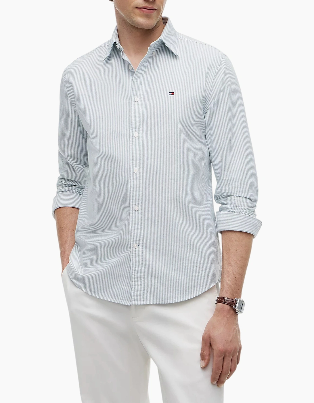 Tommy Hilfiger Mens Oxford Shirts Long Sleeve Cotton