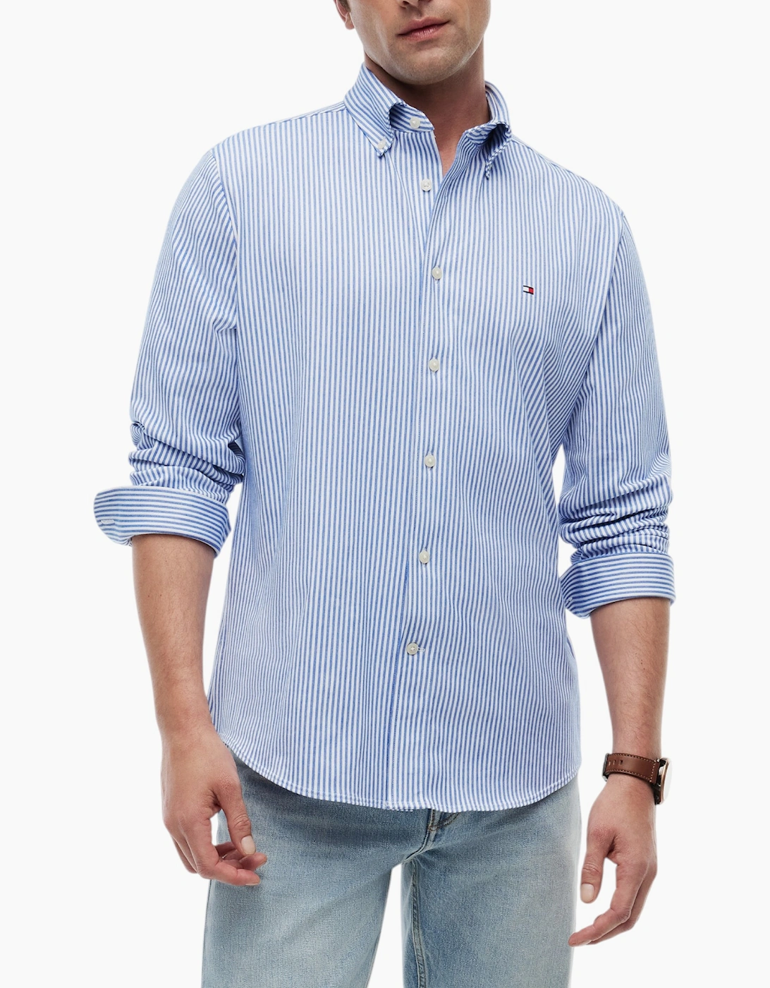 Tommy Hilfiger Mens Oxford Shirts Long Sleeve Cotton