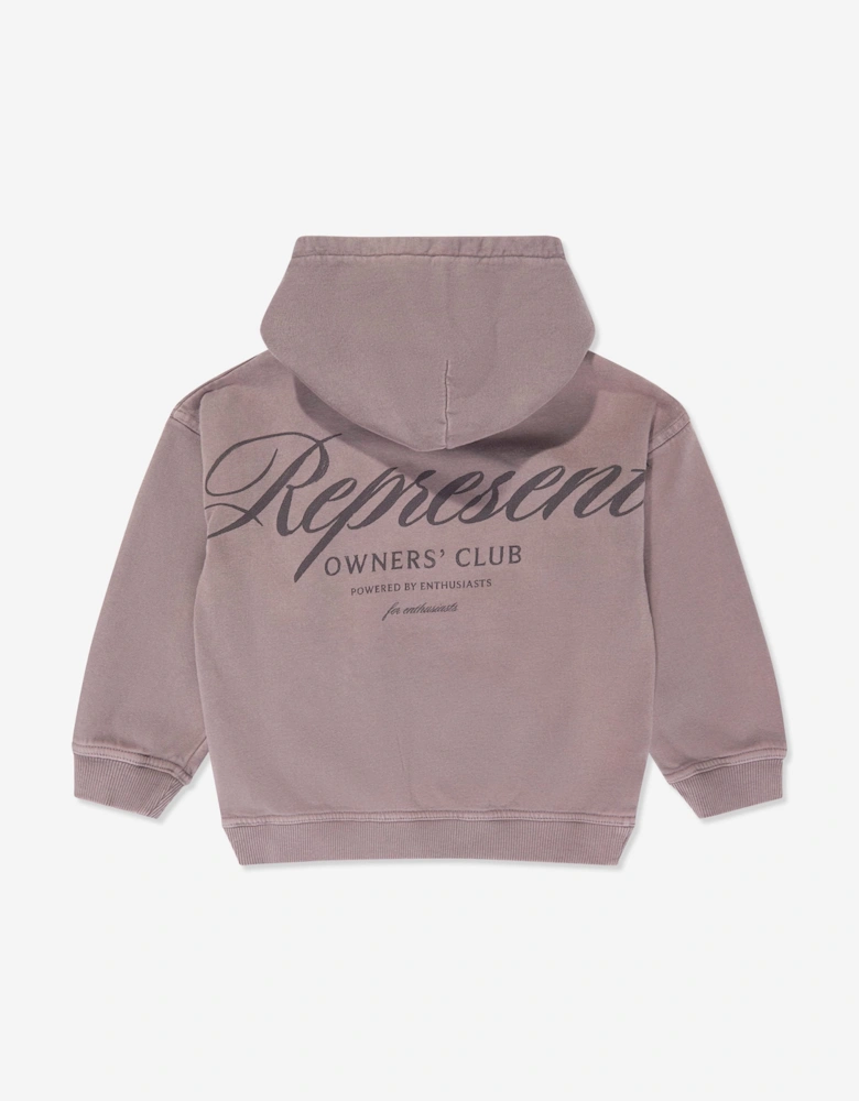 REPRESENT Kids Mini Owners Club Script Hoodie in Brown