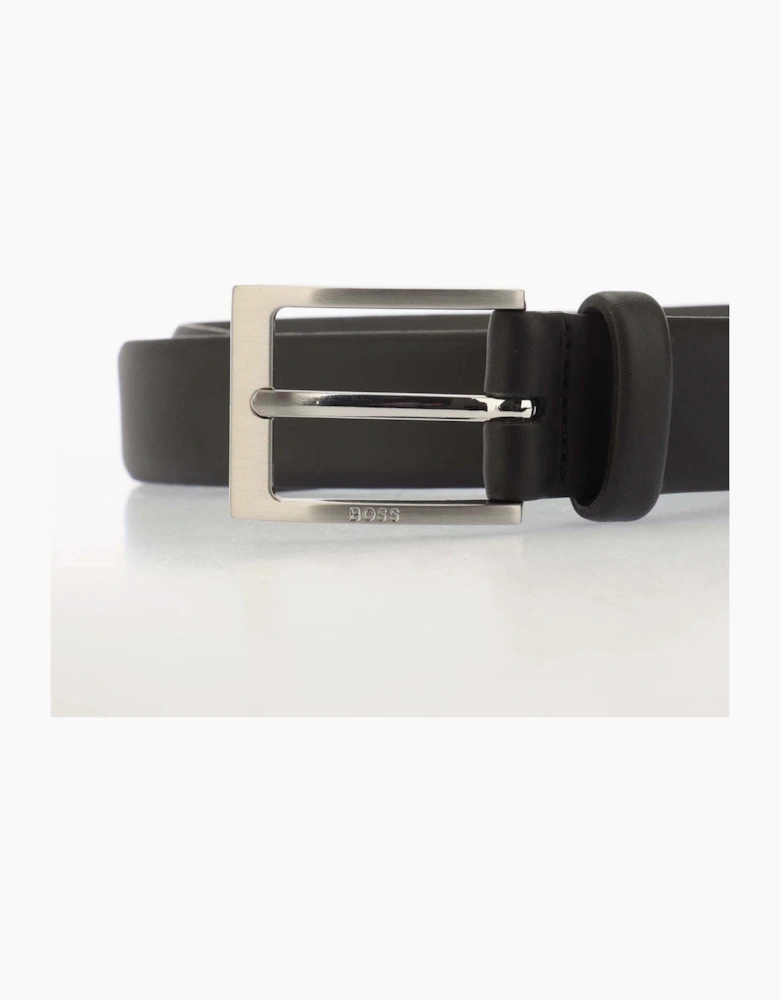 Leather Pin Buckle Belt with Logo