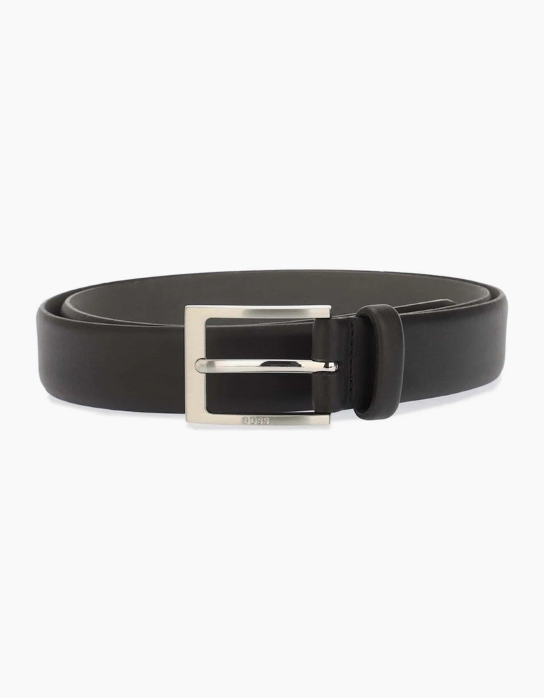 Leather Pin Buckle Belt with Logo