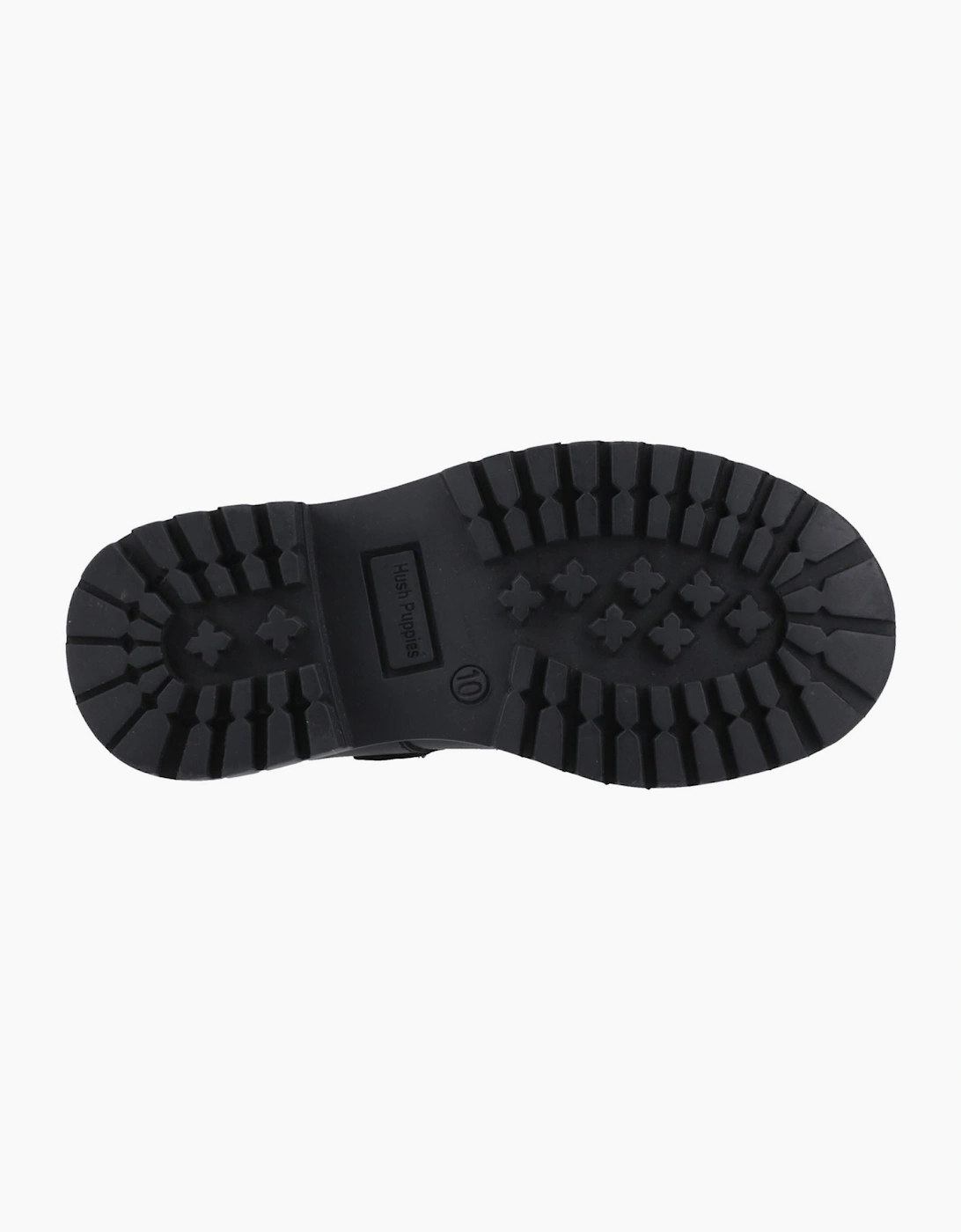 Hush Puppies Aurora Junior Leather Black Shoes