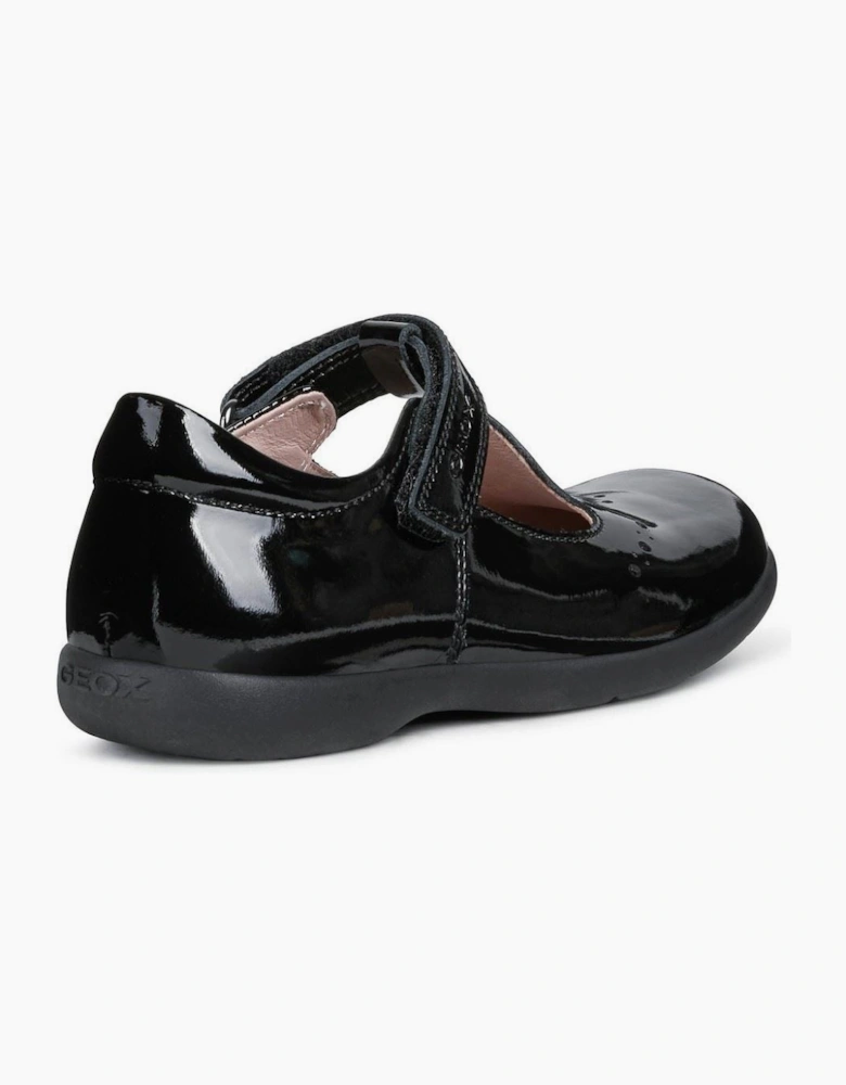 Geox Naimara Leather Black Patent Shoes