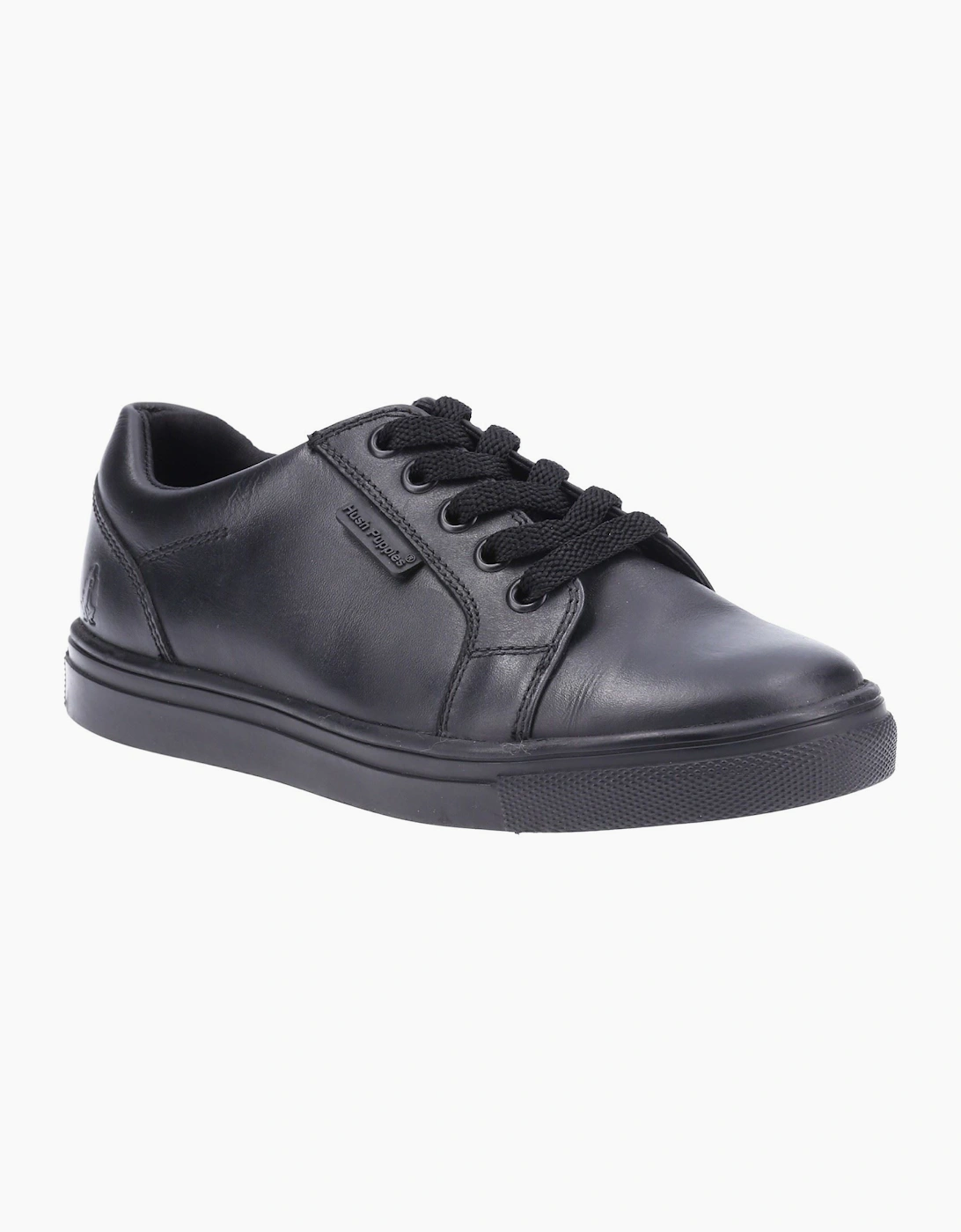 Hush Puppies Sam Senior Leather Black Lace-Up Shoes