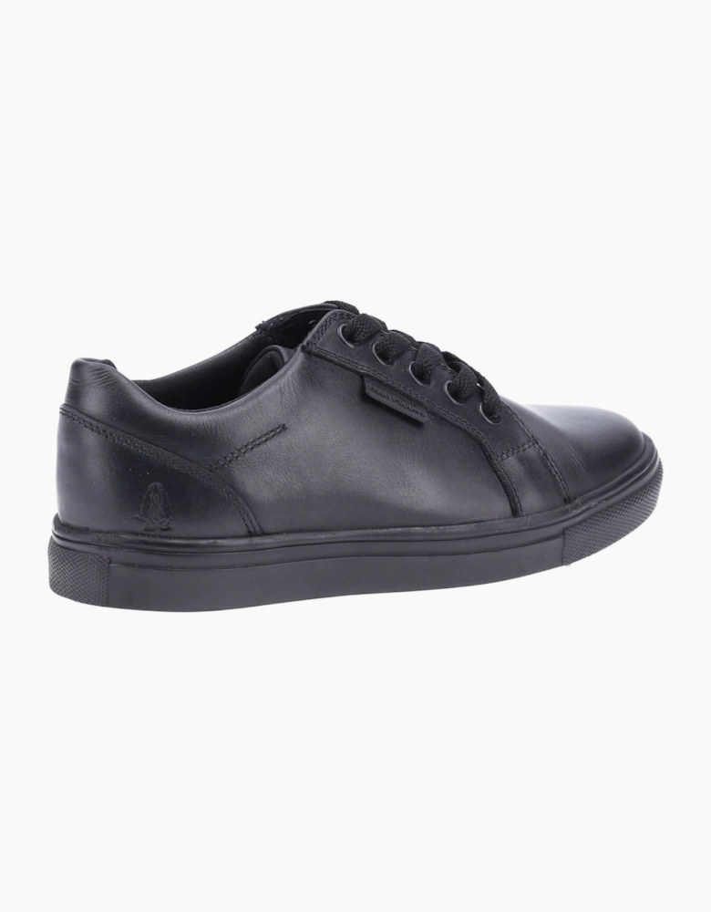Hush Puppies Sam Senior Leather Black Lace-Up Shoes