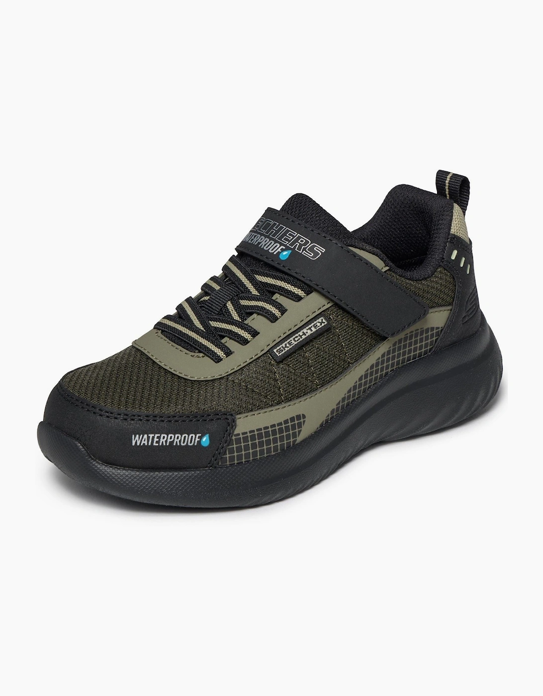 Skechers Bounder 2.0 Aqua Pace Boy's Black/Olive Trainers