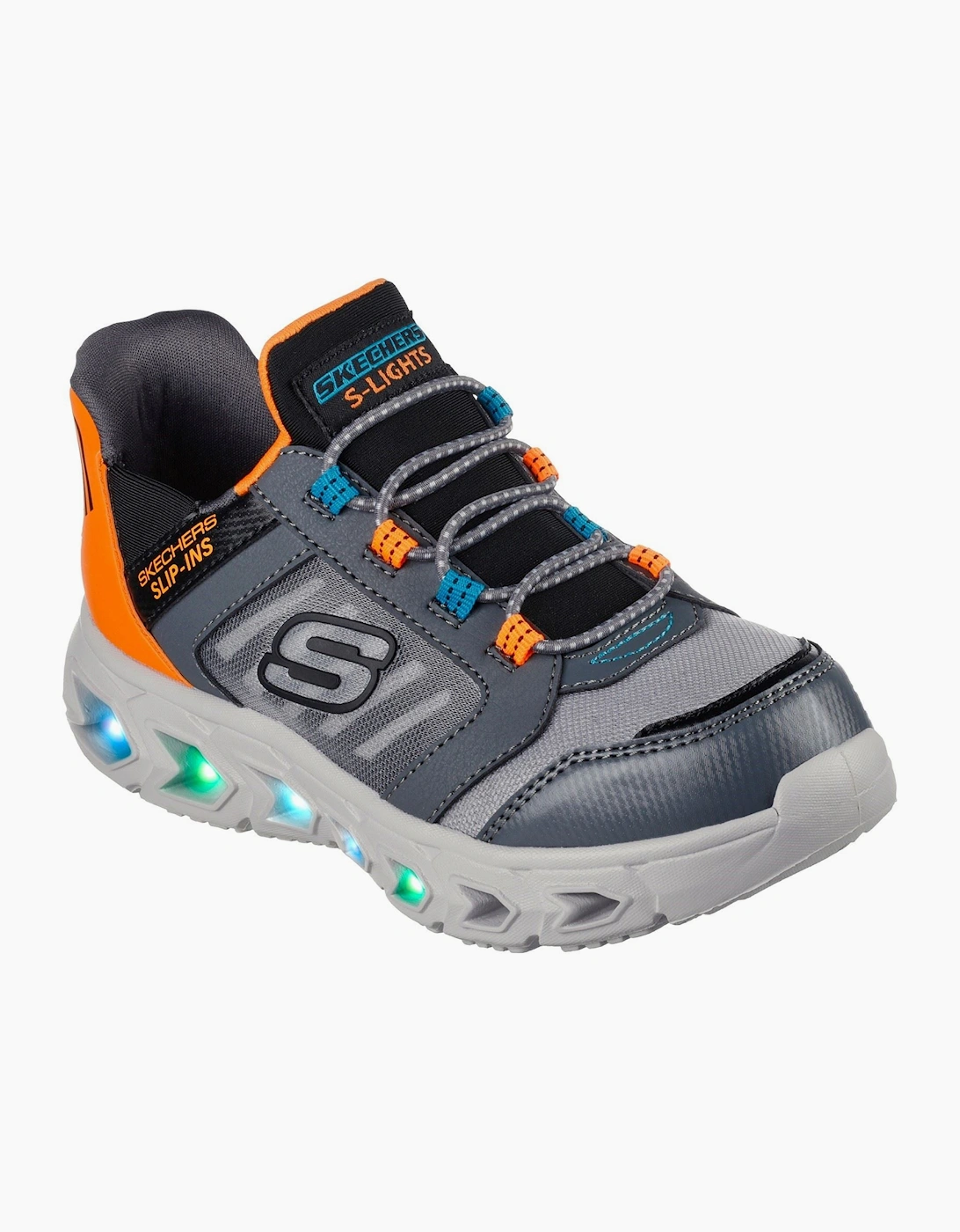 Skechers Hypno-Flash 2.0 Odelux Polyurethane Charcoal/Orange Trainers