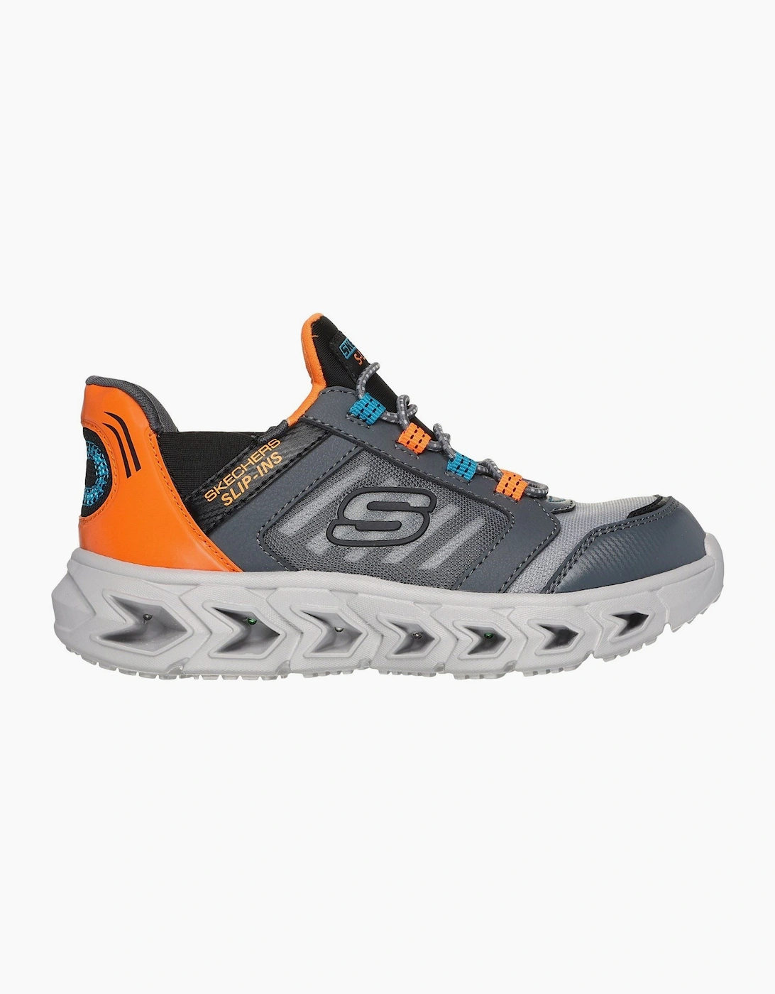 Skechers Hypno-Flash 2.0 Odelux Polyurethane Charcoal/Orange Trainers