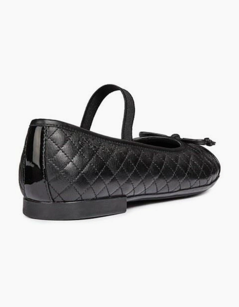 Geox Plie' Junior Leather Black Shoes
