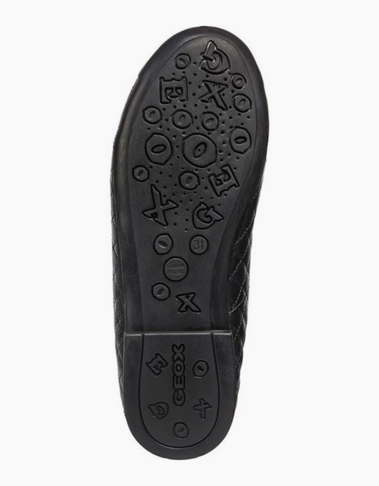 Geox Plie' Junior Leather Black Shoes