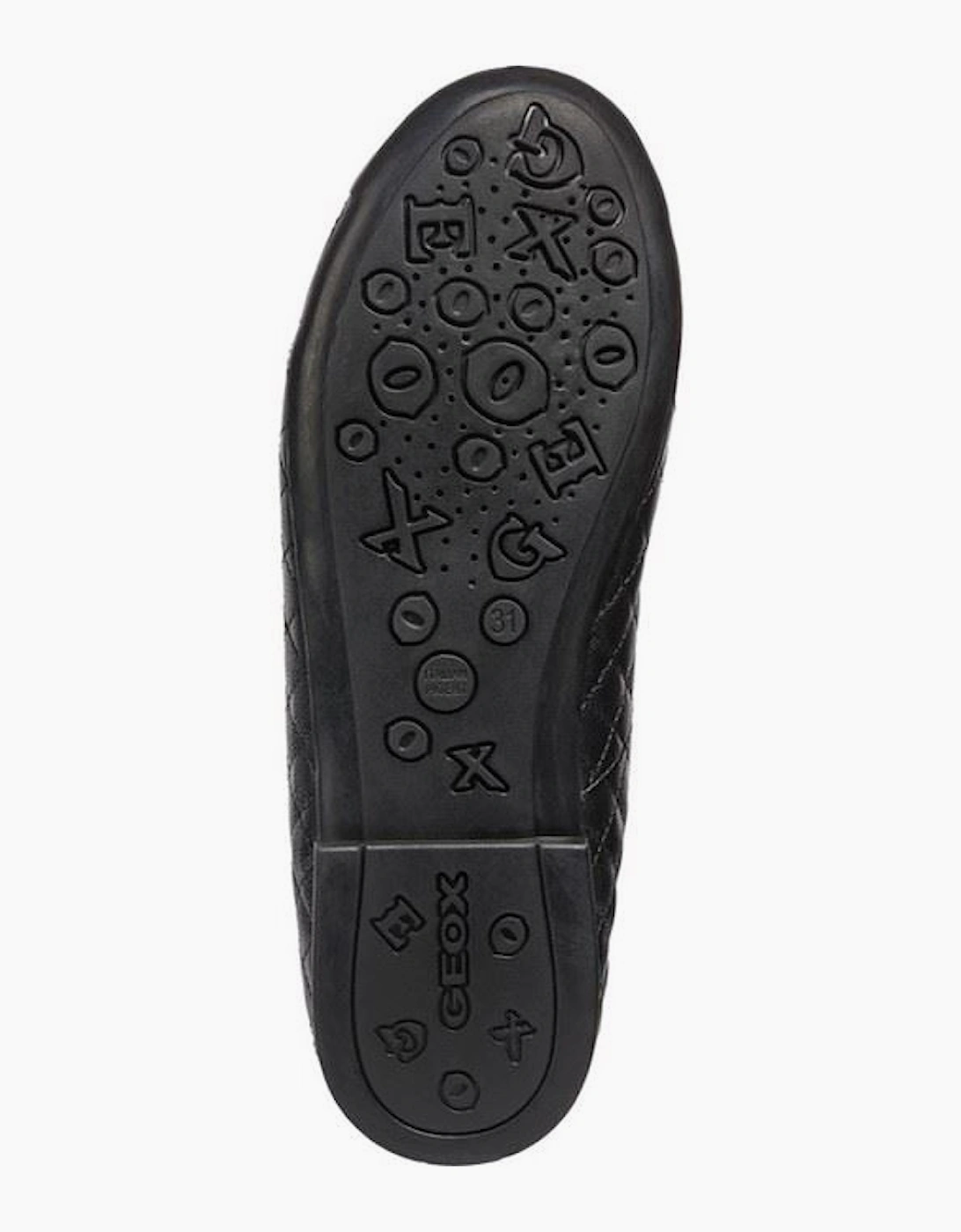 Geox Plie' Junior Leather Black Shoes