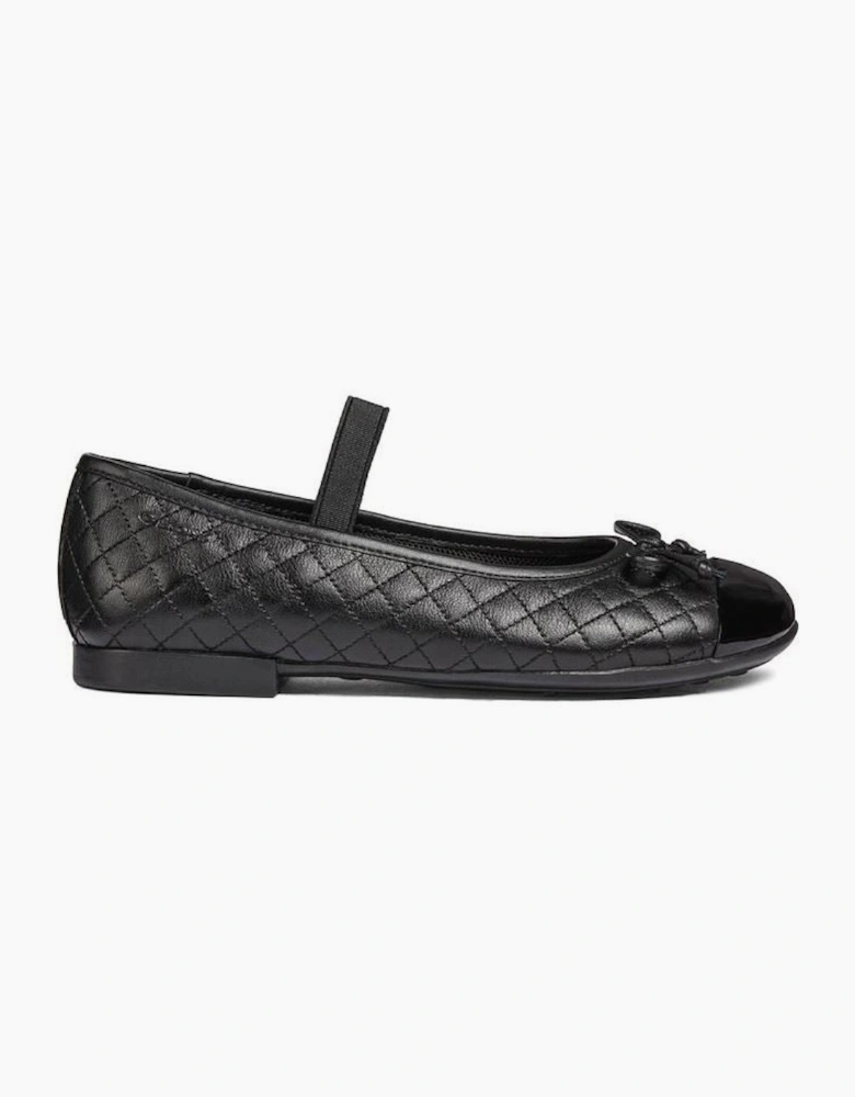 Geox Plie' Junior Leather Black Shoes