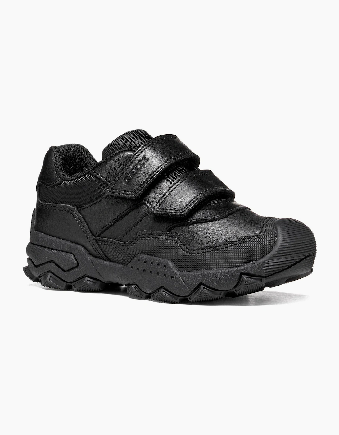 Geox J Buller Leather Black Trainers