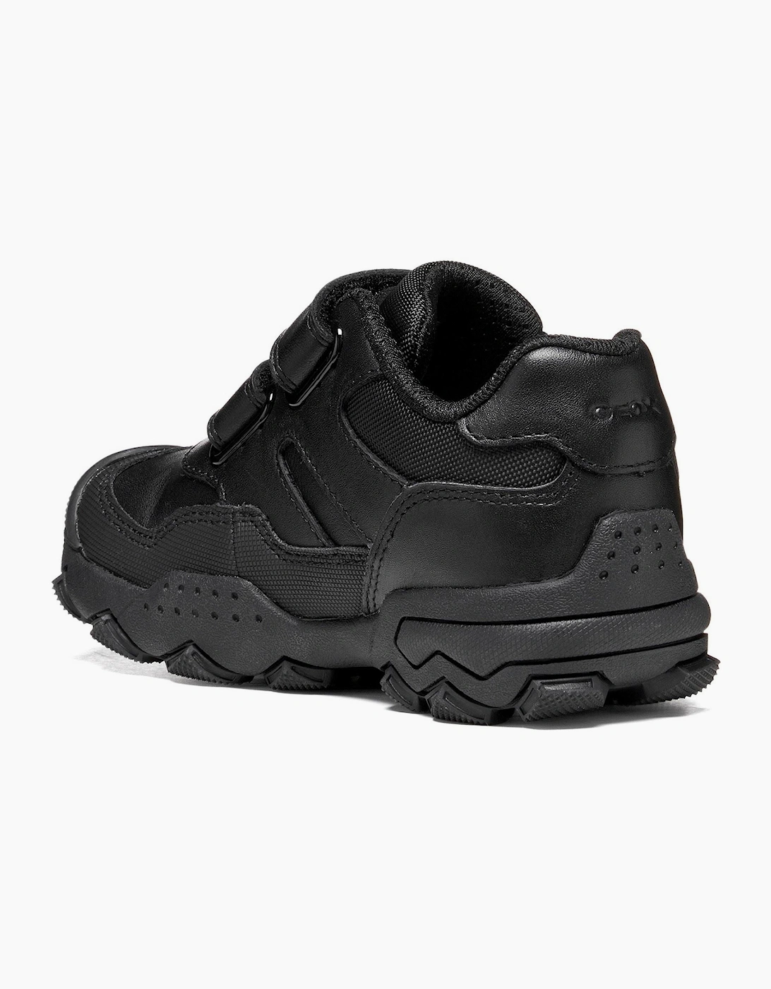 Geox J Buller Leather Black Trainers