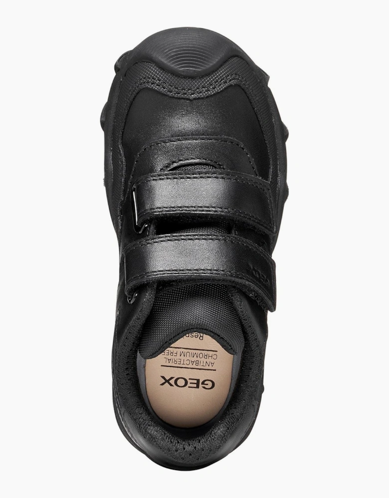 Geox J Buller Leather Black Trainers