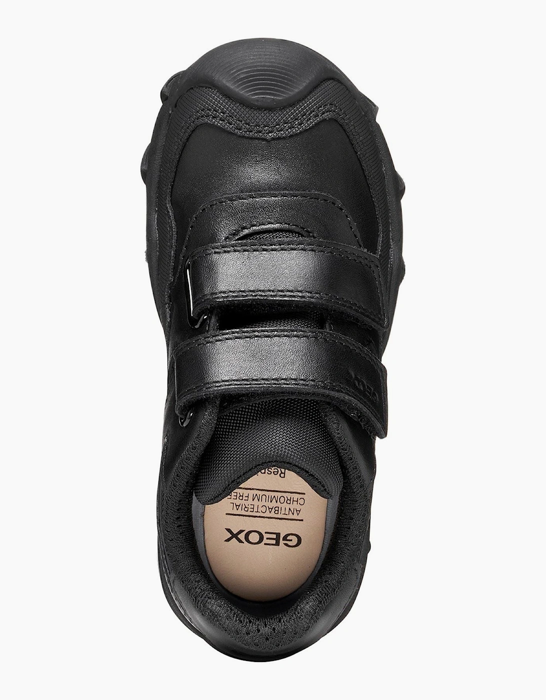 Geox J Buller Leather Black Trainers