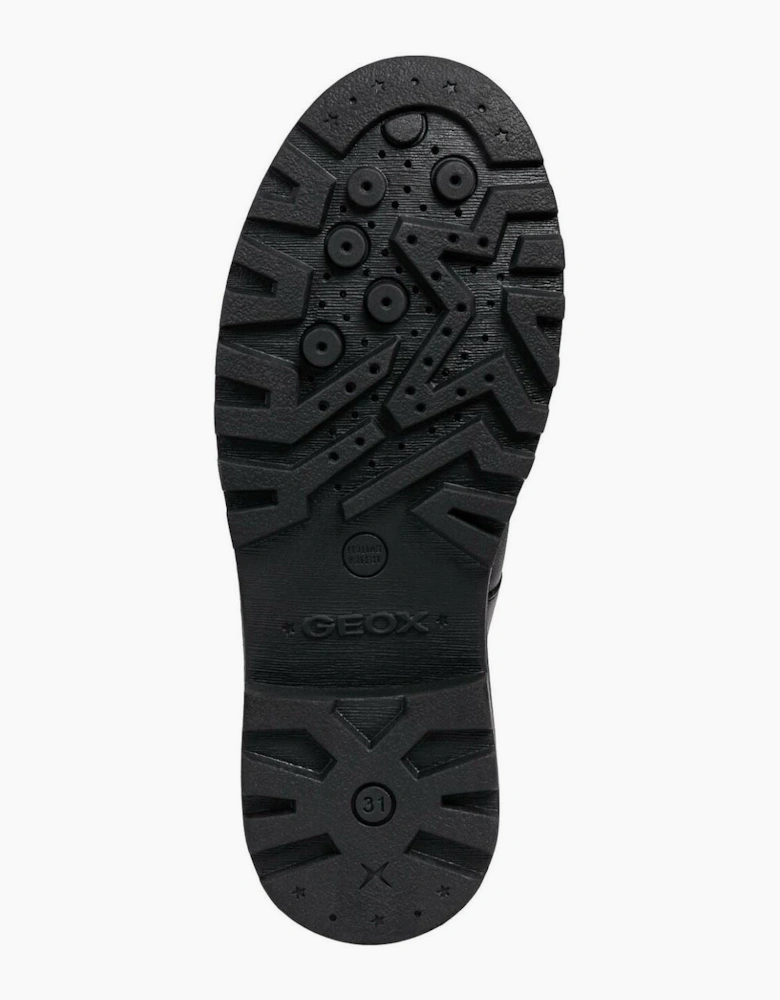 Geox J Casey Girl Leather Black Shoes