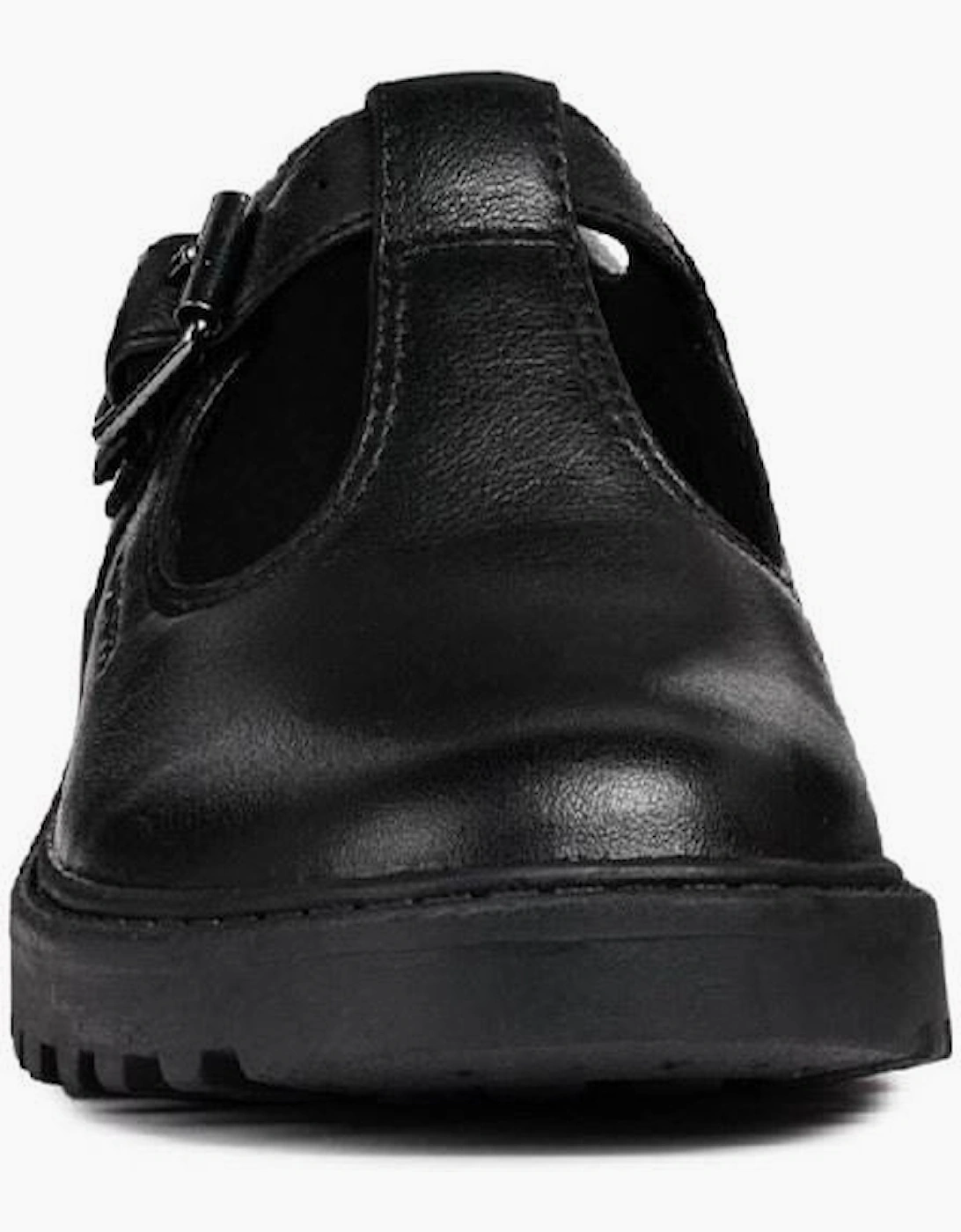 Geox J Casey Girl Leather Black Shoes