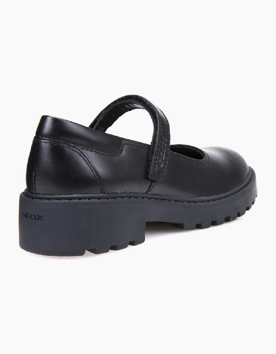 Geox J Casey G. P Leather Black Shoes