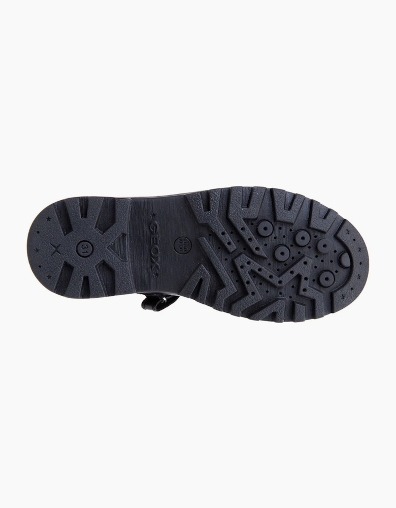 Geox J Casey G. P Leather Black Shoes