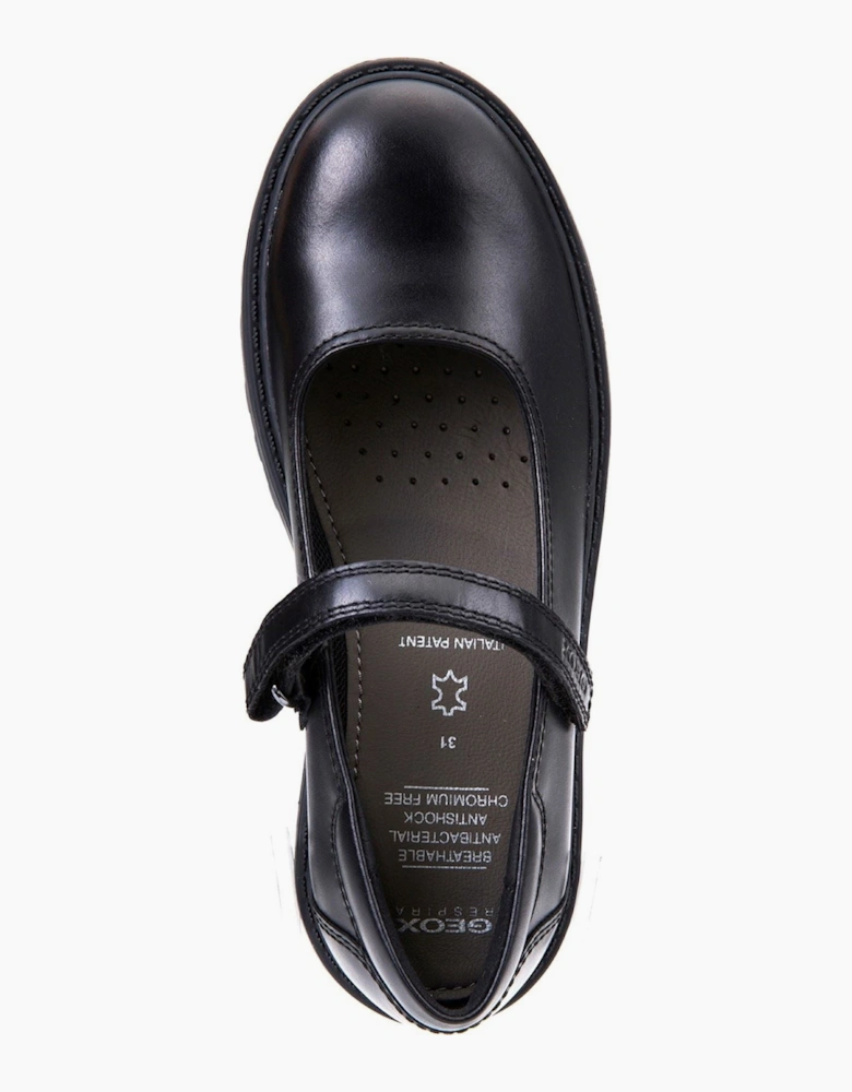 Geox J Casey G. P Leather Black Shoes