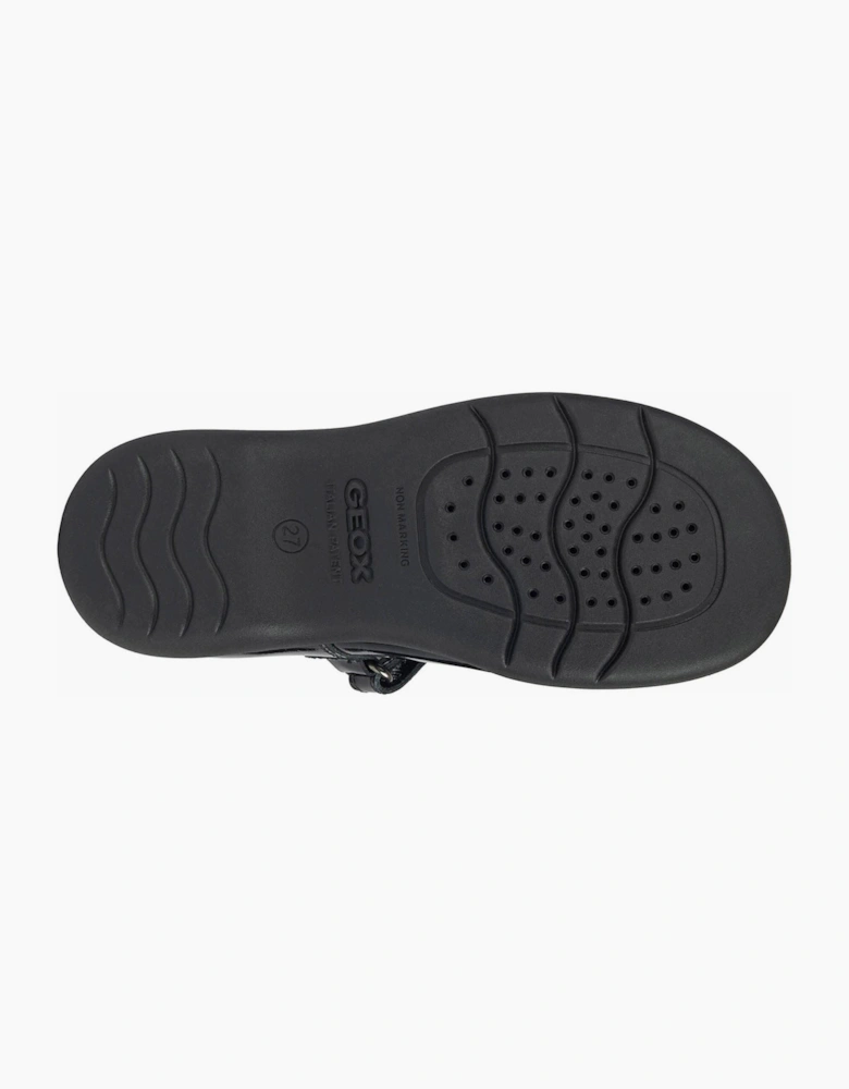 Geox J Naimara G.A Leather Black Patent Shoes
