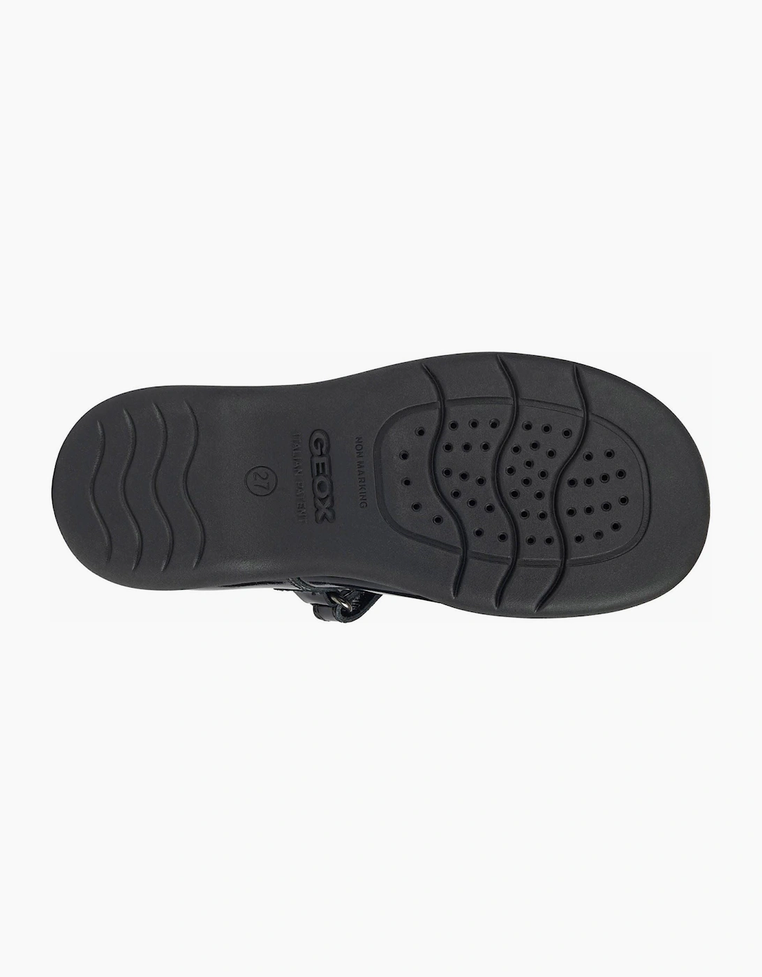 Geox J Naimara G.A Leather Black Patent Shoes