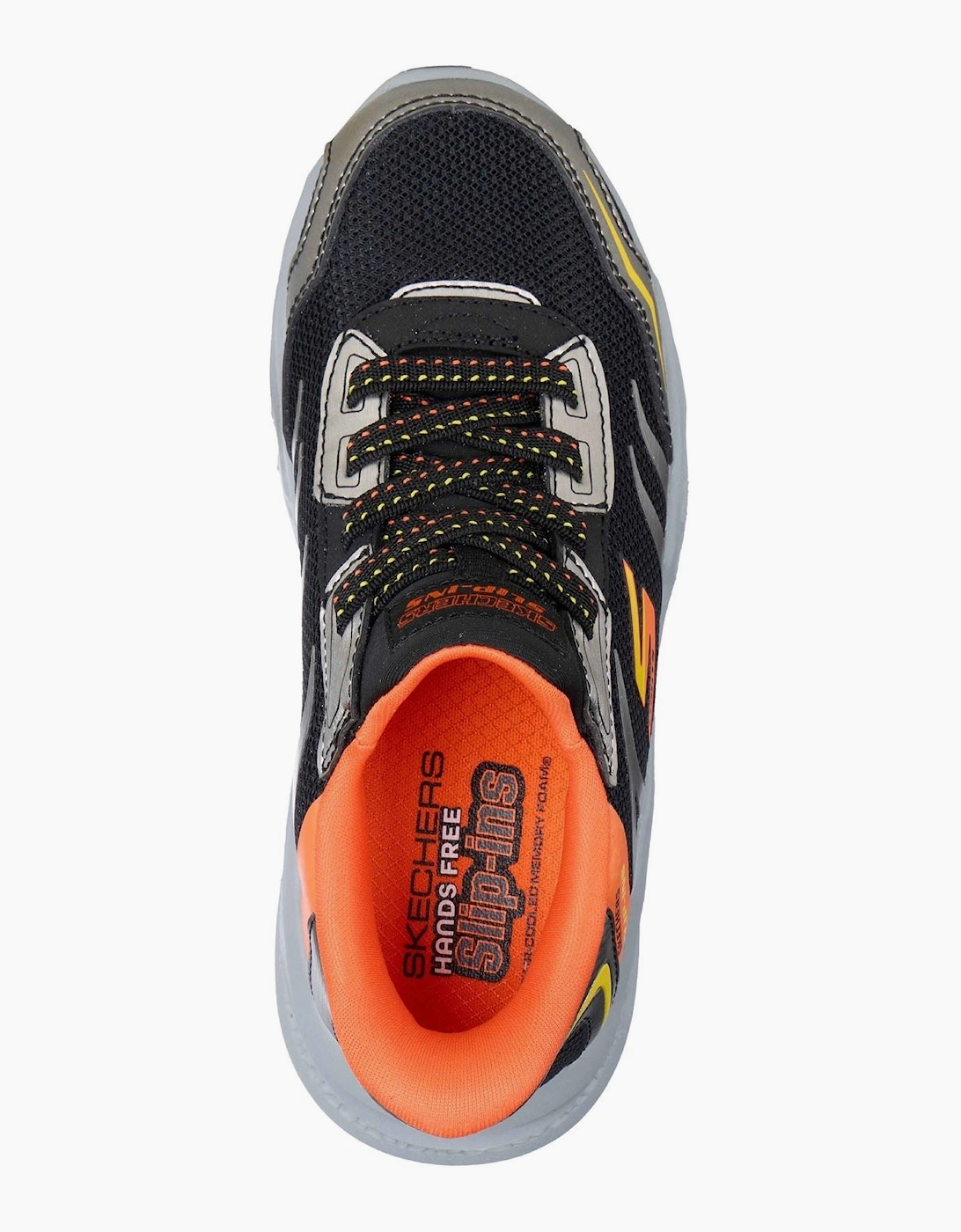 Skechers Meteor-Lights Brisk-Beams Black/Silver Trainers