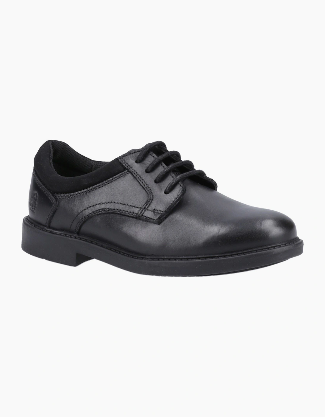 Hush Puppies Boys Black  Tommy Junior Leather Lace-Up Shoes - Size UK 1 / Eu 33 / Us 1.5 Kids