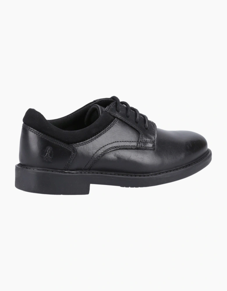 Hush Puppies Tommy Junior Leather Black Lace-Up Shoes