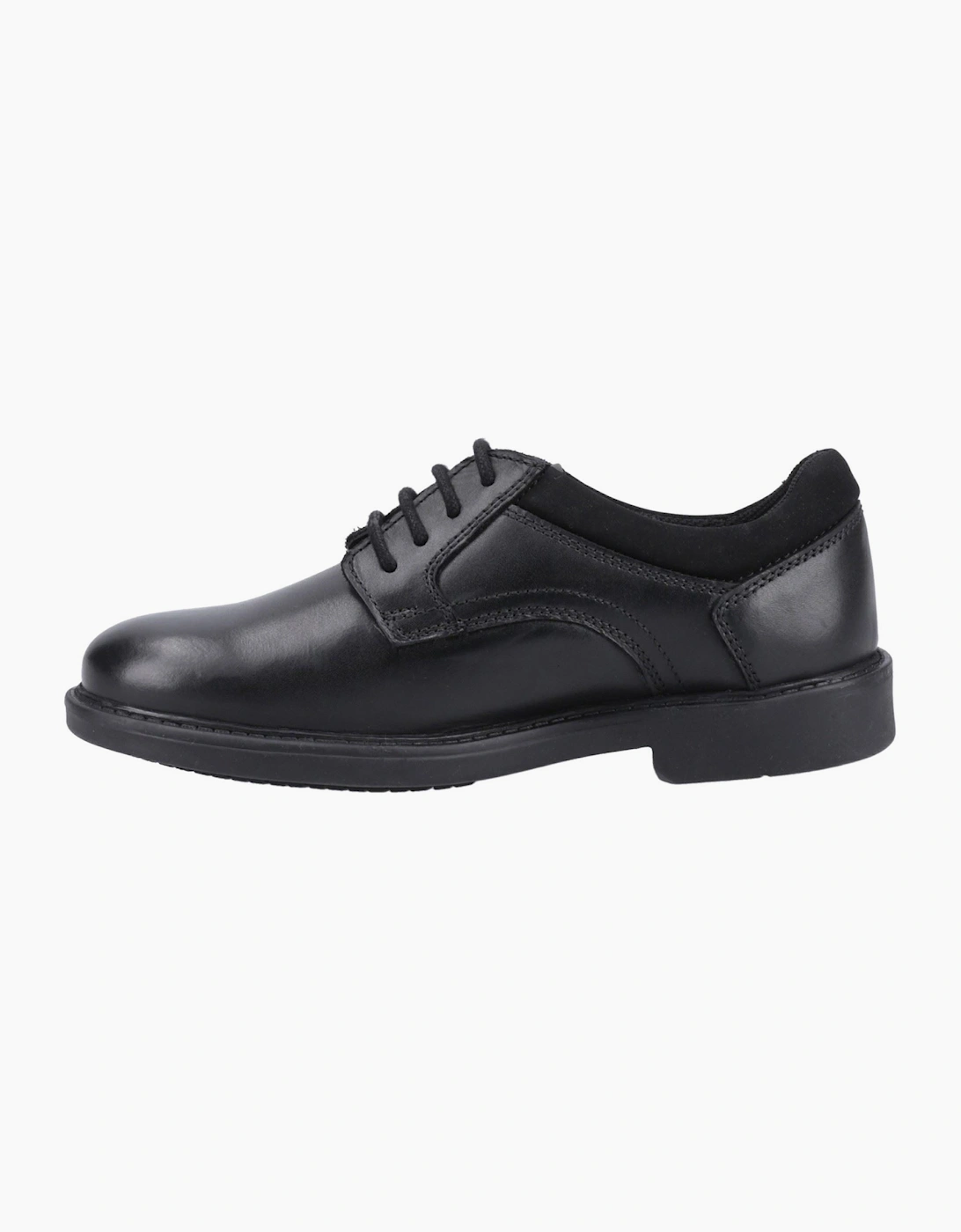 Hush Puppies Tommy Junior Leather Black Lace-Up Shoes