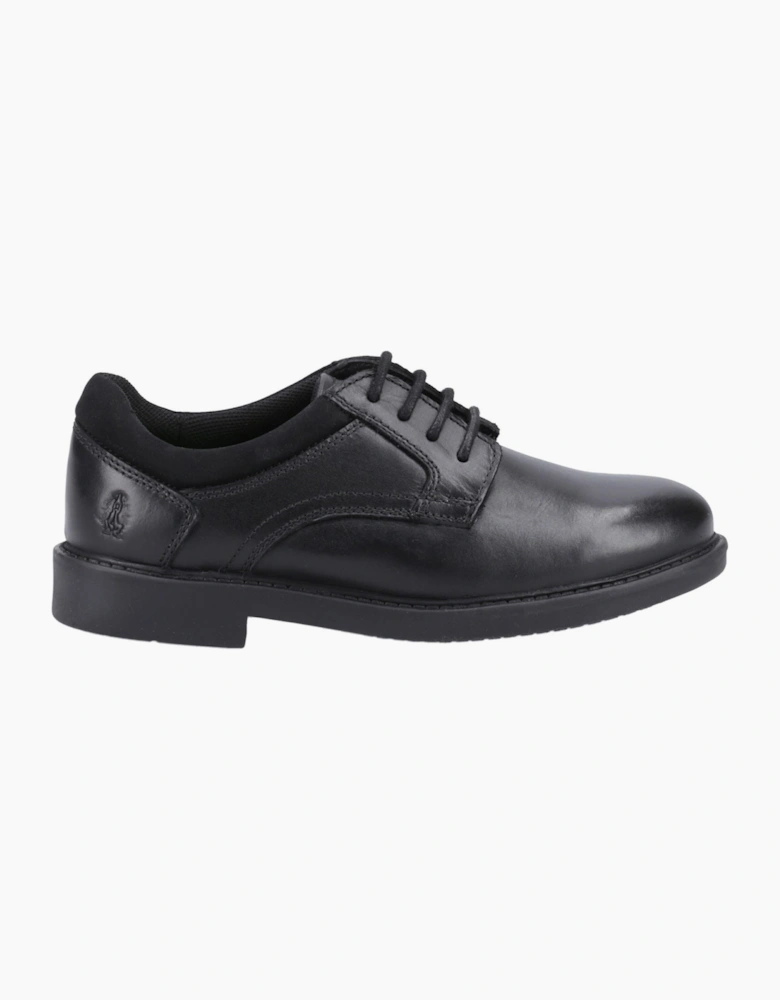 Hush Puppies Tommy Junior Leather Black Lace-Up Shoes