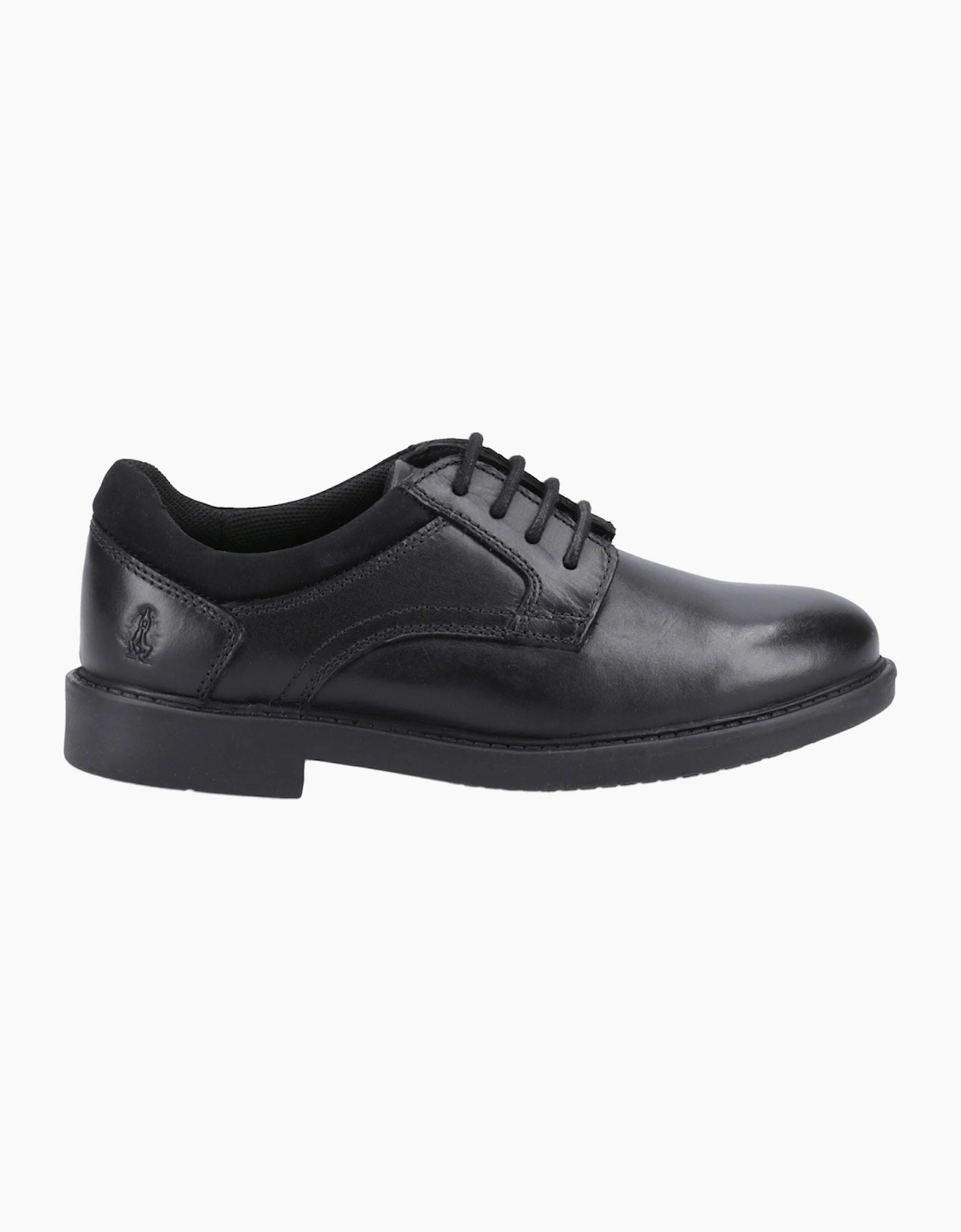 Hush Puppies Tommy Junior Leather Black Lace-Up Shoes