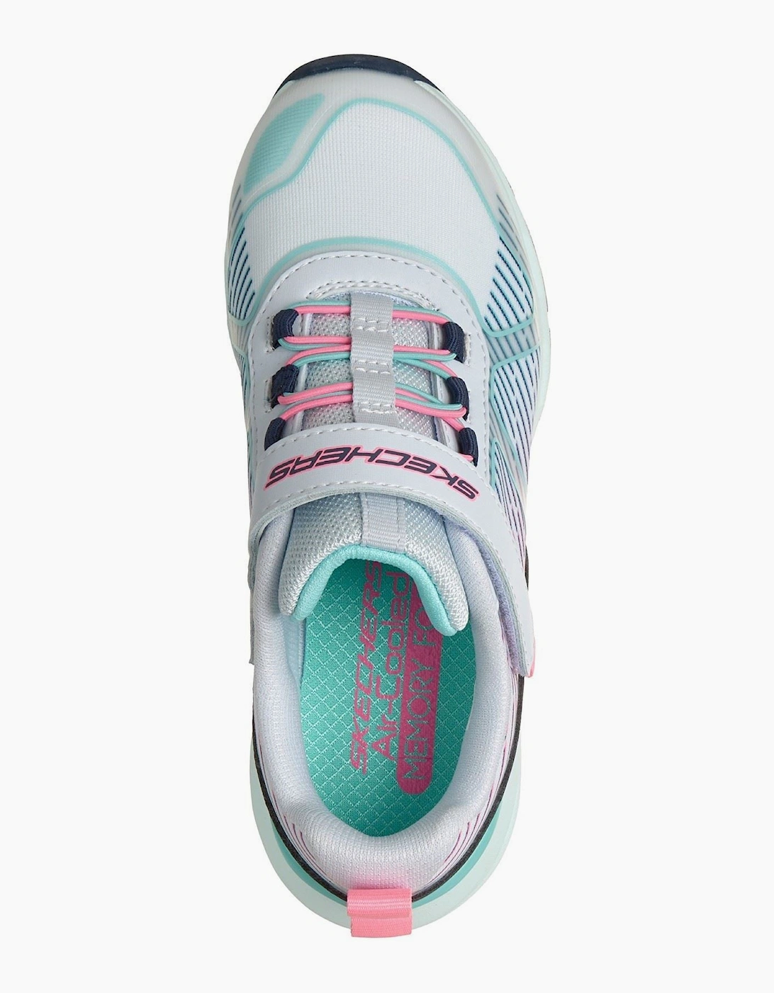 Skechers Glide-Step + Sprint Lines Mint/Multi Trainers