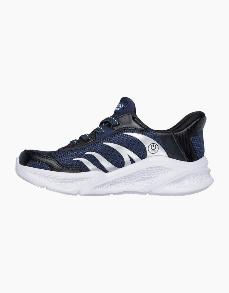 Skechers Meteor-Lights Brisk-Beams Navy/Black Trainers
