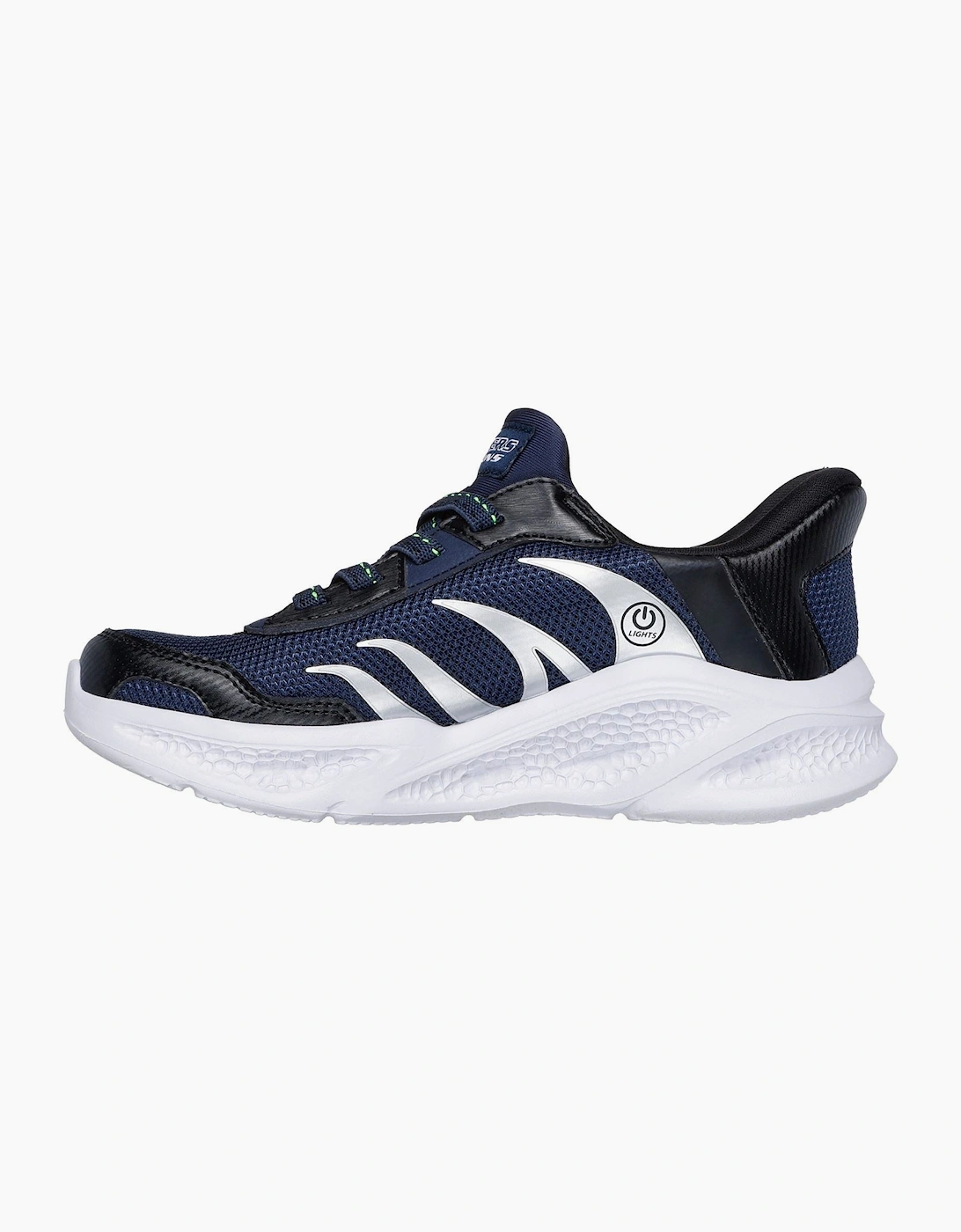 Skechers Meteor-Lights Brisk-Beams Navy/Black Trainers