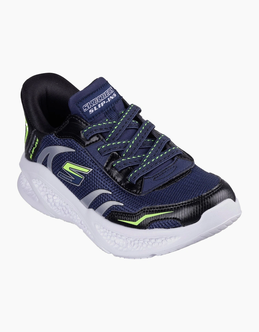 Skechers Meteor-Lights Brisk-Beams Navy/Black Trainers