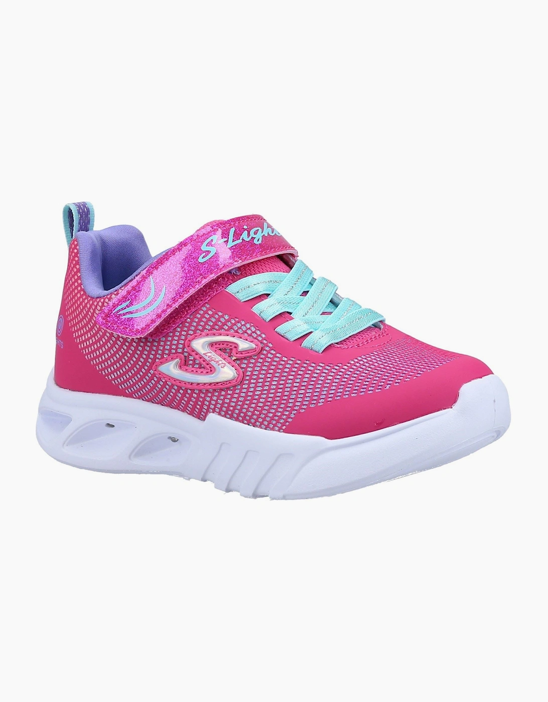 Skechers Girl's Skechers Flicker Flash Pink/Multi Trainers