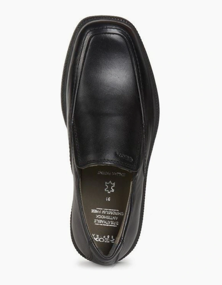 Geox Jr Federico Leather Black Loafers