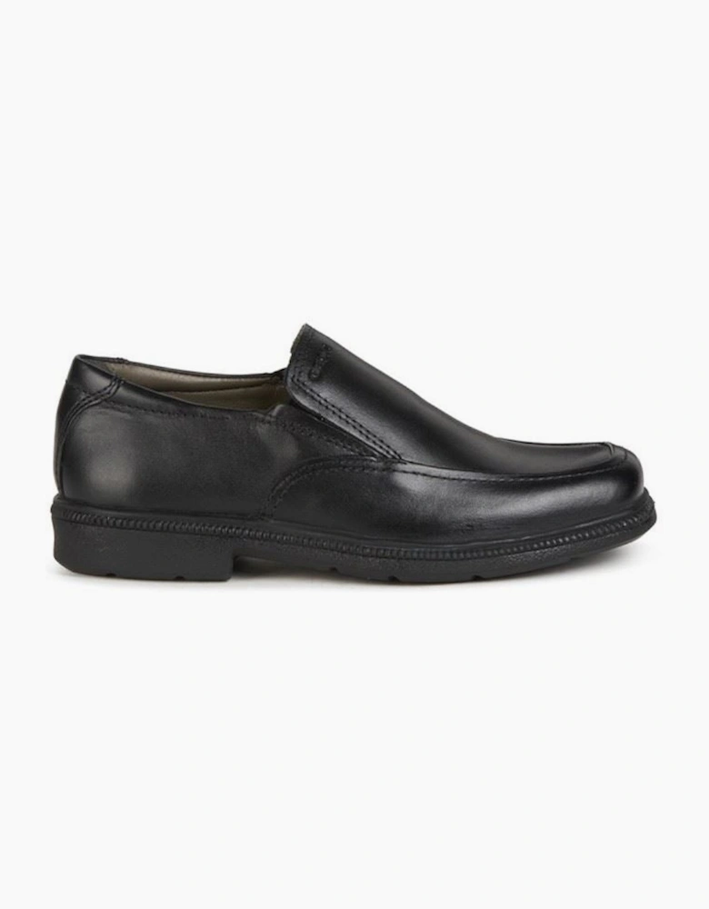 Geox Jr Federico Leather Black Loafers