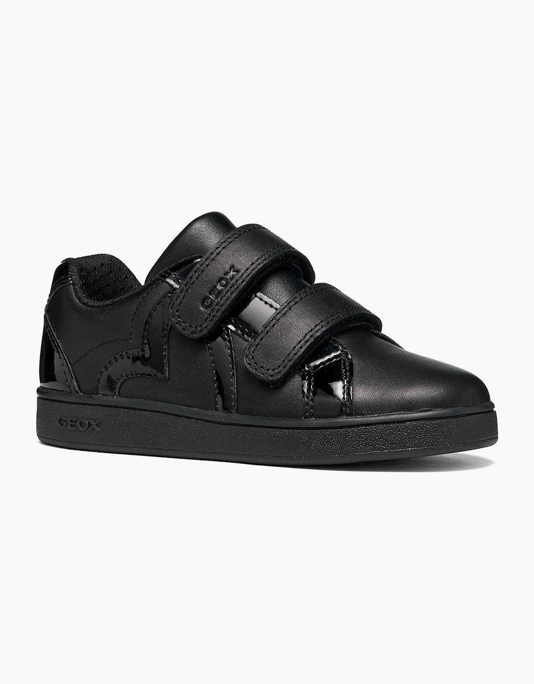Geox J Eclyper Leather Black Trainers