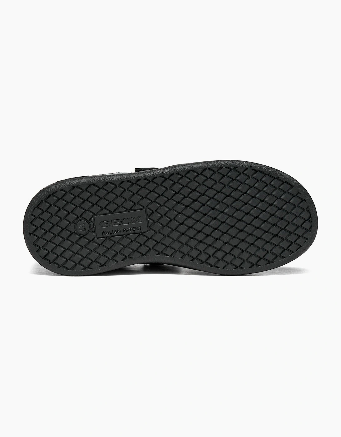 Geox J Eclyper Leather Black Trainers