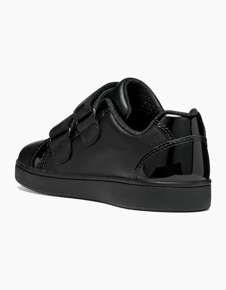 Geox J Eclyper Leather Black Trainers
