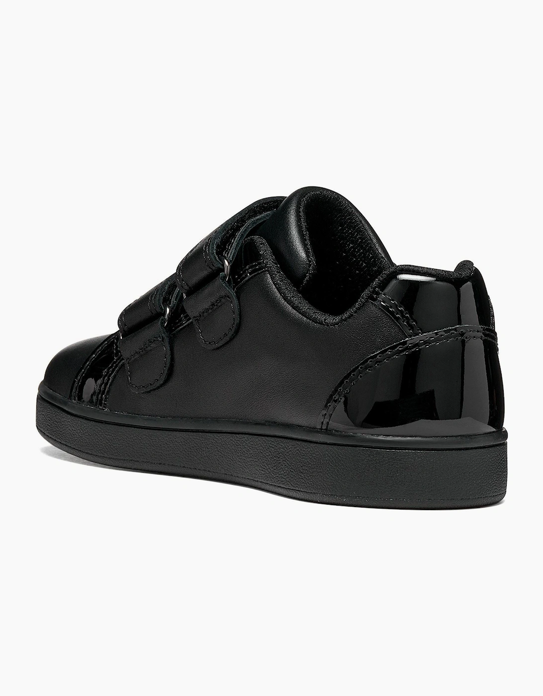Geox J Eclyper Leather Black Trainers