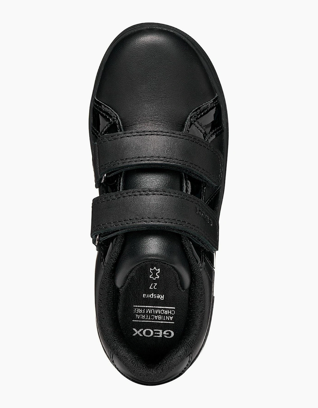 Geox J Eclyper Leather Black Trainers