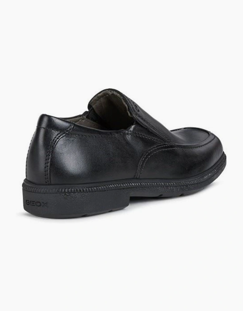 Geox Jr Federico Leather Black Loafers