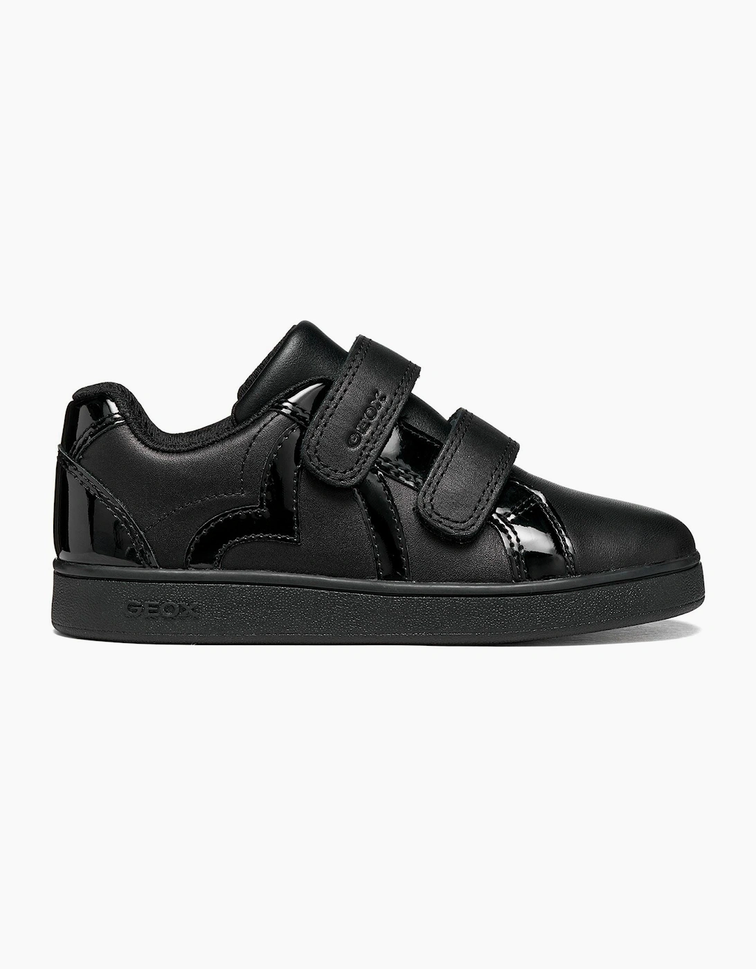 Geox J Eclyper Leather Black Trainers
