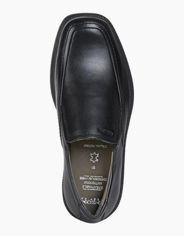 Geox Jr Federico Leather Black Loafers
